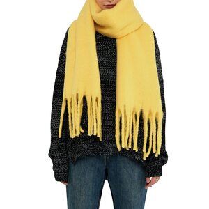 4576 Big Scarf Coloured Oversized Tassel Soft Fall Winter Thick